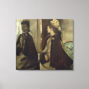 Impressão Em Tela Senhora Jeantaud de Edgar Degas   no espelho