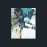 Impressão Em Tela Separação<br><div class="desc">Separação I de Tim OToole. Apresenta cores escuras e neutras para criar uma forma abstrato. Usa formas geométricas e linhas de pingar de tinta.</div>