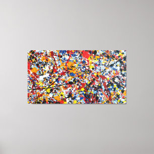 Impressão Em Tela SEPARADOR COLORIDO VI - Pintura de ação - Abstrato