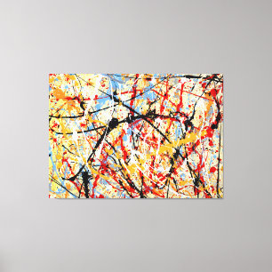 Impressão Em Tela SEPARADOR COLORIDO XXVI - Pintura de ação -