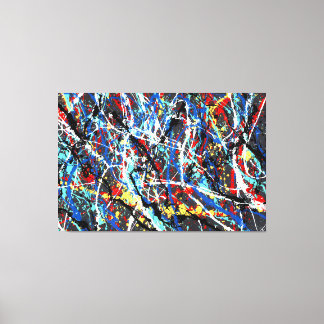 Impressão Em Tela SEPARADOR COLORIDO XXXVI - Pintura de ação -
