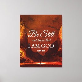 Impressão Em Tela SER AINDA E CONHECER O Salm 46:10 Christian