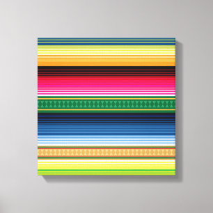 Impressão Em Tela Serape geral mexicano tradicional