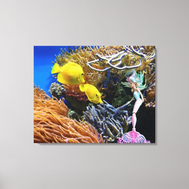 Impressão Em Tela Sereia Famosa do Mundo. (Frente)