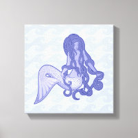 Sereia Sentada Azul