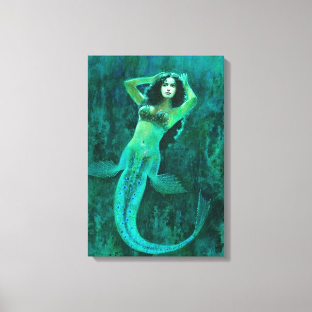 Impressão em Tela Sereia Vintage (Frente)