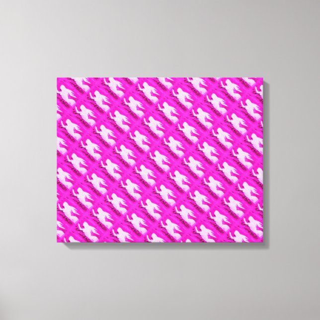 Impressão Em Tela sereias cor-de-rosa (Frente)