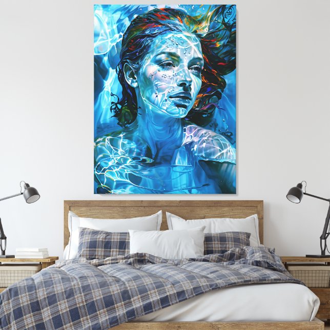 Impressão Em Tela “Serelis” – Serenidade em Harmonia Aquática     (Insitu(Quarto))