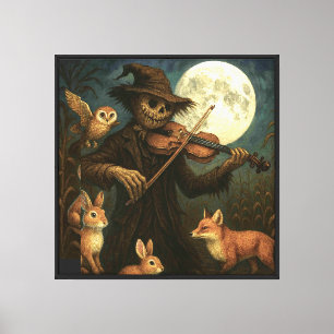 Impressão Em Tela Serenata de espantalho de lua