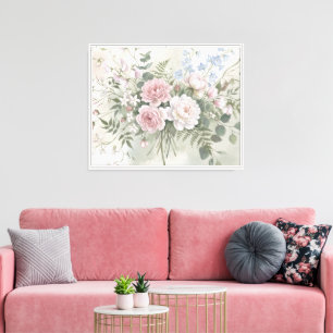 Impressão Em Tela Serenata Floral Pastel