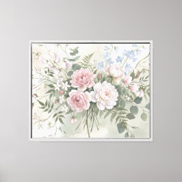 Impressão Em Tela Serenata Floral Pastel