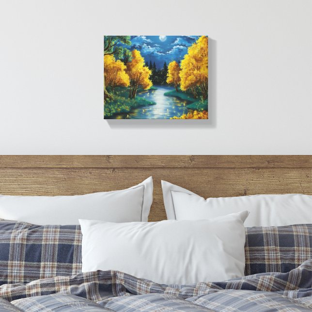 Impressão Em Tela Serene Autumn Landscape Oil Painting (Insitu(Quarto))