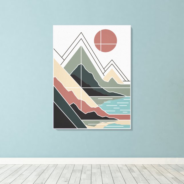 Impressão Em Tela Serene Peaks (Insitu(piso de madeira))