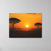 Serengeti Sonnenuntergang über der Graslandschaft