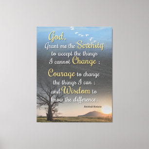 Impressão Em Tela Serenidade, coragem e sabedoria