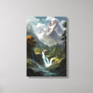 Impressão Em Tela Serenidade das Cascas de Montanha - Arte da Paisag