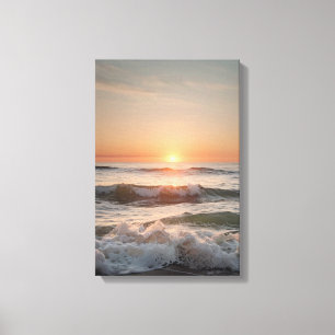 Impressão Em Tela Serenidade de Pôr do Sol no Oceano na Parede