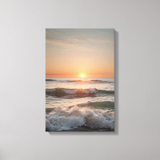 Impressão Em Tela Serenidade de Pôr do Sol no Oceano na Parede