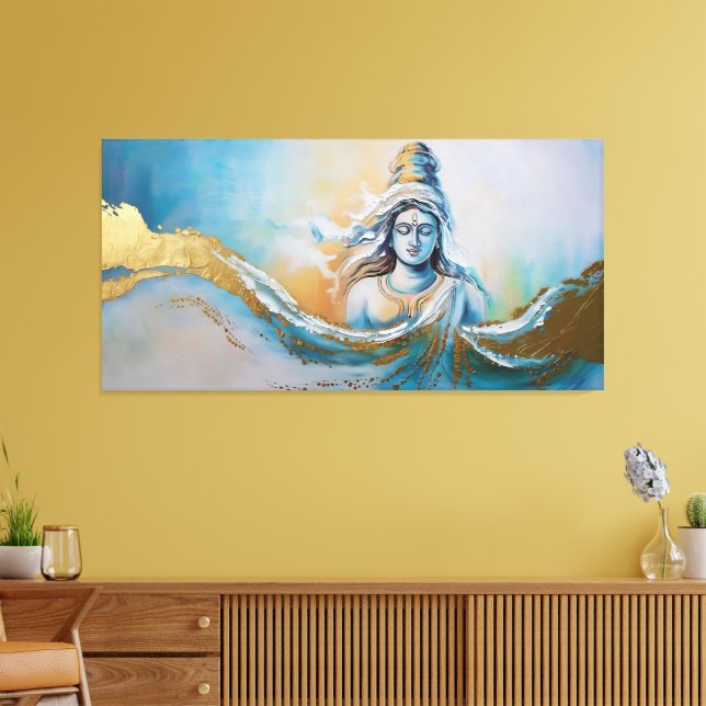 Impressão Em Tela Serenidade Divina: Deusa Gayathiri Reimaginada (Insitu(Sala de estar))