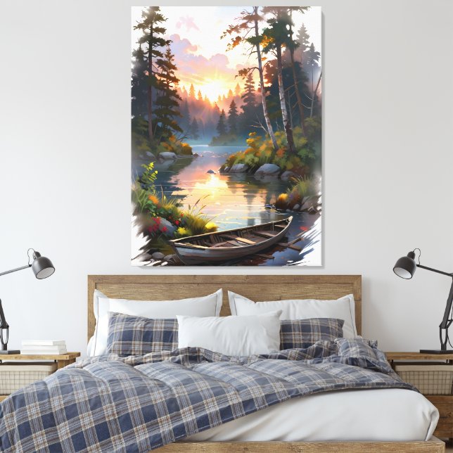 Impressão Em Tela Serenidade Emplumada (Insitu(Quarto))