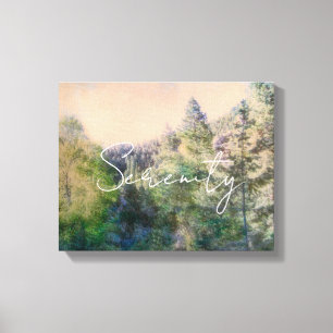 Impressão Em Tela serenidade na natureza, paisagem dos pinheiros