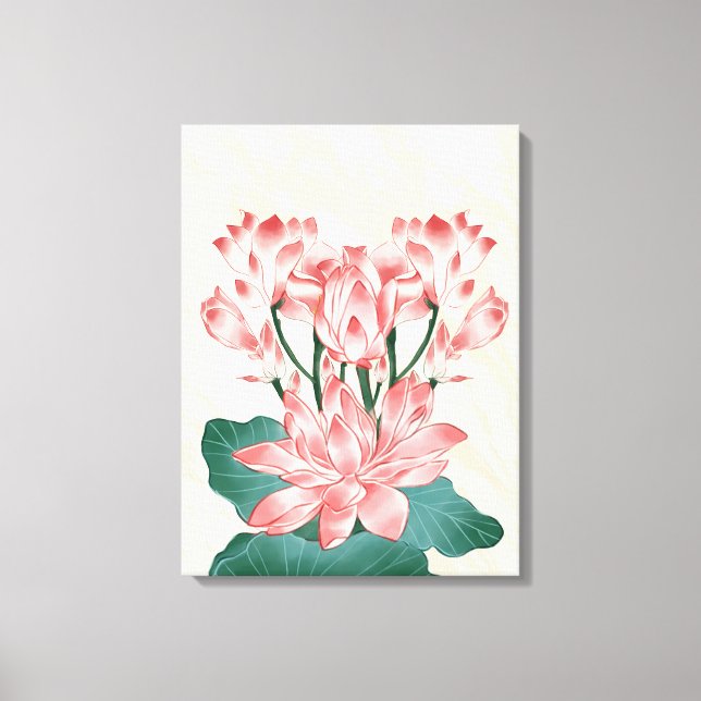 Impressão Em Tela Serenidade Rosa (Frente)