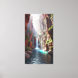 Impressão Em Tela Serenity Falls: Fuga Majestosa pelo Canyon