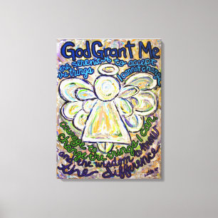 Impressão Em Tela Serenity Prayer Angel Painting Art