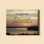 Impressão Em Tela Serenity Prayer Orange Seascape Foto Sunset<br><div class="desc">Decorar um espaço na parede com esta impressão canvas que mostra a imagem fotográfica de um pôr do sol brilhante e laranja,  juntamente com as palavras inspiradoras da Oração Serenidade. Disponível somente no tamanho mostrado.</div>