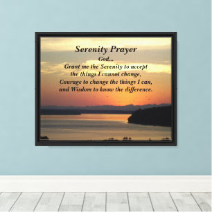 Impressão Em Tela Serenity Prayer Orange Seascape Foto Sunset