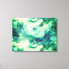 Impressão Em Tela Serenity Splash: Aquarela Abstrata 