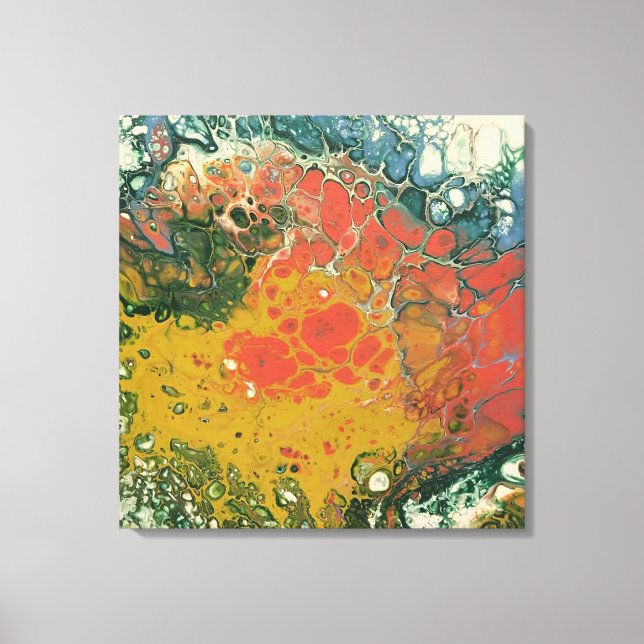 Impressão Em Tela Série Crayon derretida - Fluxo de Lava como (Frente)