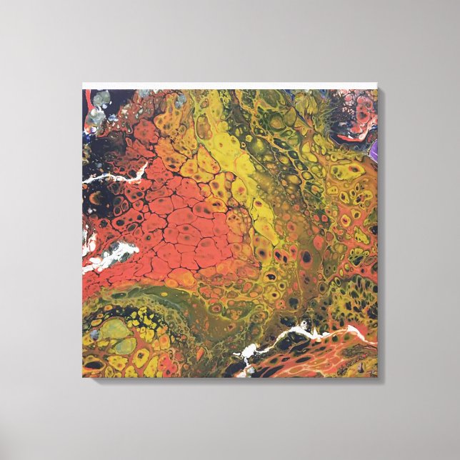 Impressão Em Tela Série Crayon derretida - Terra seca como (Frente)