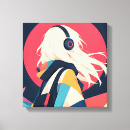 Impressão Em Tela Série Inspirada em Anime 8 Vento no Cabelo