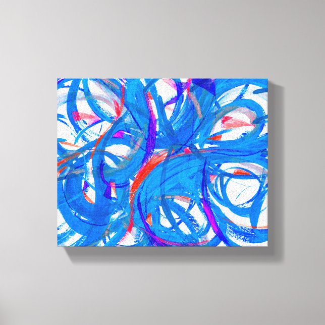 Impressão Em Tela series blue emotions - abstract 977 (Frente)