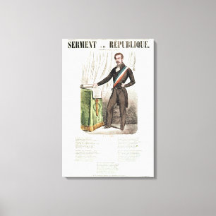 Impressão Em Tela Serment um la Republique',