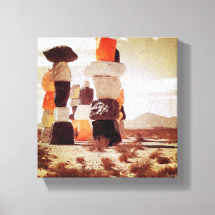 Impressão Em Tela Sete Montanhas Mágicas, Jean Dry Lake, Nevada