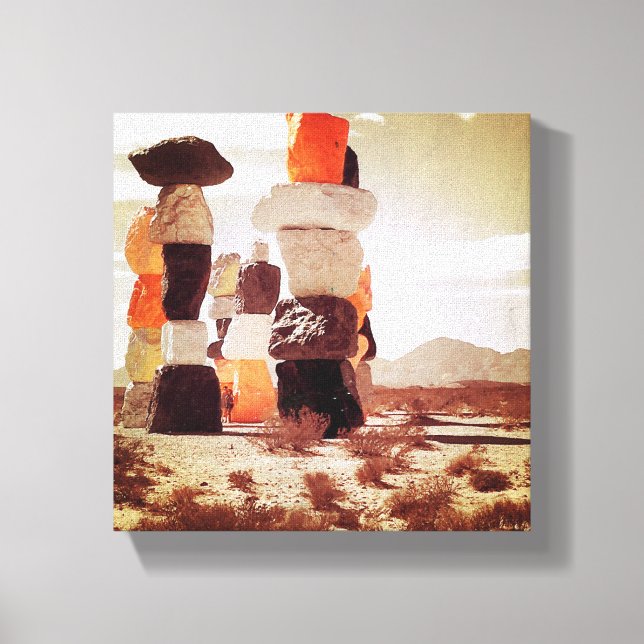 Impressão Em Tela Sete Montanhas Mágicas, Jean Dry Lake, Nevada (Frente)