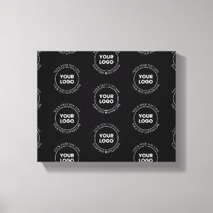 Impressão Em Tela Seu logotipo e texto editável Padrão repetitivo