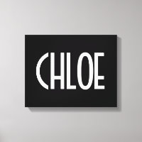 Seu Nome, Texto Branco Negrito | Preto