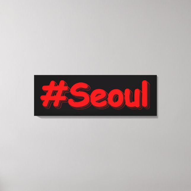 Impressão Em Tela "#Seul" Design. Comprar Agora (Frente)