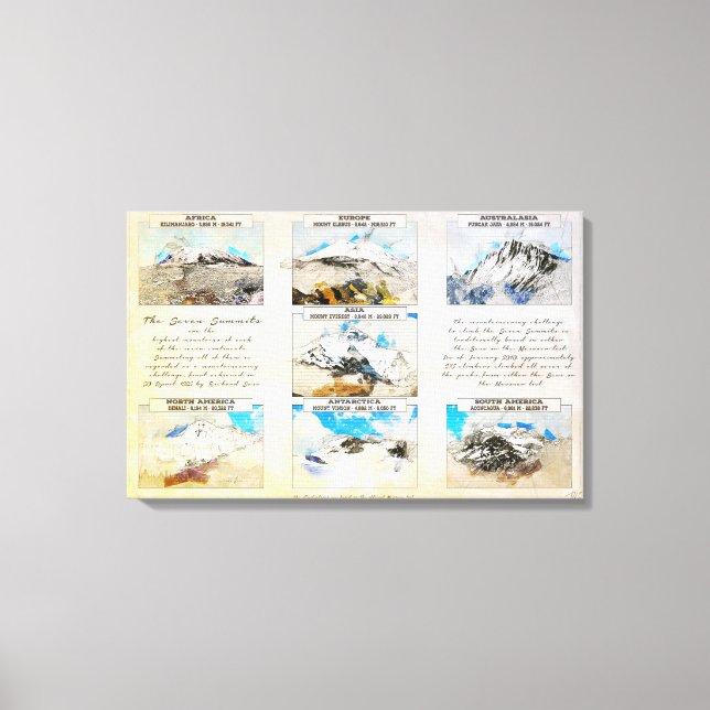 Impressão Em Tela Seven Summits (Frente)