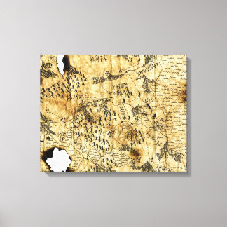 Impressão Em Tela Sexto Mapa do Reino Esquecido