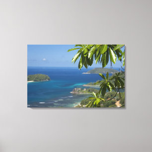 Impressão Em Tela Seychelles, Ilha de Mahe. Costa ocidental de