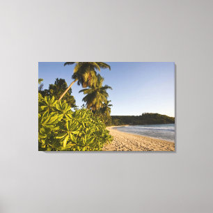 Impressão Em Tela Seychelles, Ilha de Mahe, praia de Anse Takamaka,