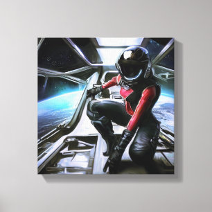 Impressão Em Tela SF Hero a bordo nave espacial 2
