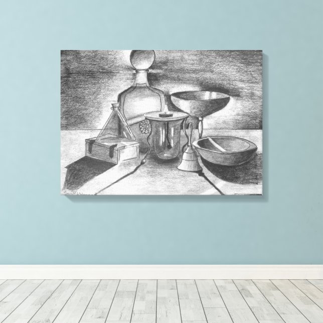 Impressão Em Tela Shadows Pencil Drake por Sara Motolanez (Insitu(piso de madeira))