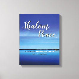 Impressão Em Tela SHALOM PEACE SER AINDA Bíblia Cristã Verse