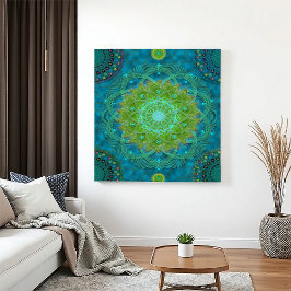 Impressão Em Tela Shambala Tantric Nymphaea mandala art