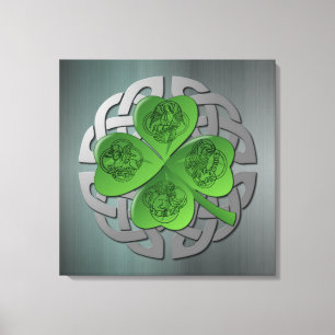 Impressão Em Tela Shamrock - Nó Celta - 4 Evangelistas